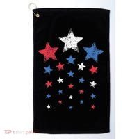 4th Of July Cute Red White Blue Stars Golf Towel thumb 0
