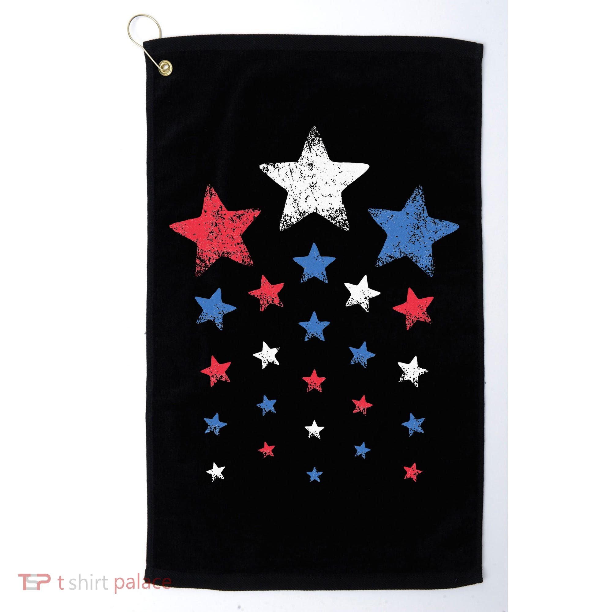 4th Of July Cute Red White Blue Stars Golf Towel