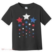 4th Of July Cute Red White Blue Stars Toddler T-Shirt thumb 0