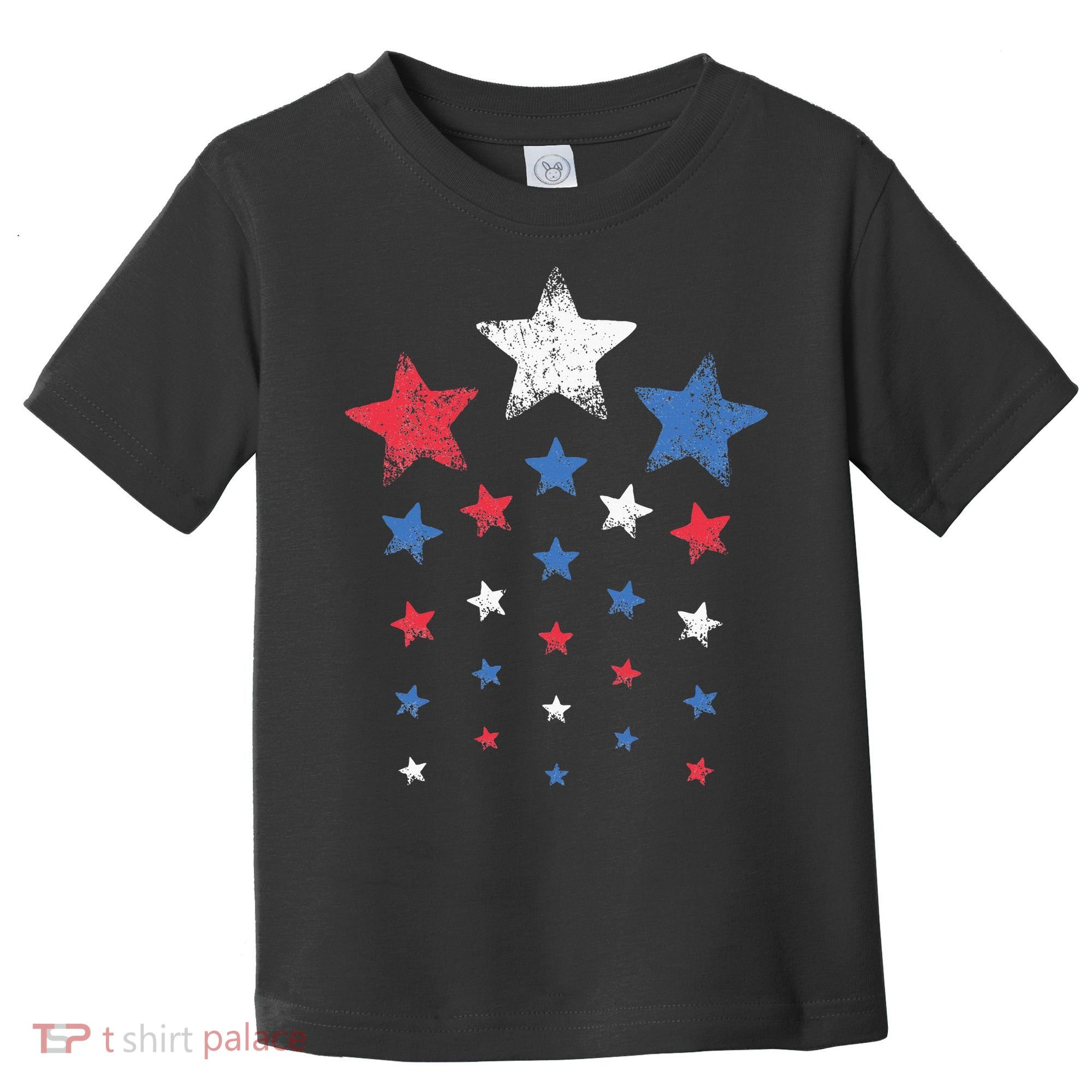4th Of July Cute Red White Blue Stars Toddler T-Shirt