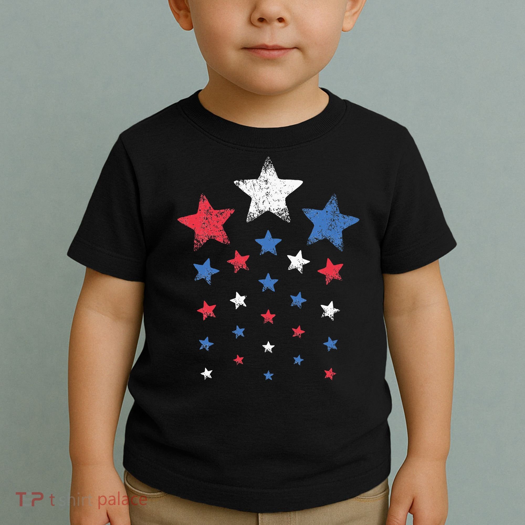4th Of July Cute Red White Blue Stars Toddler T-Shirt