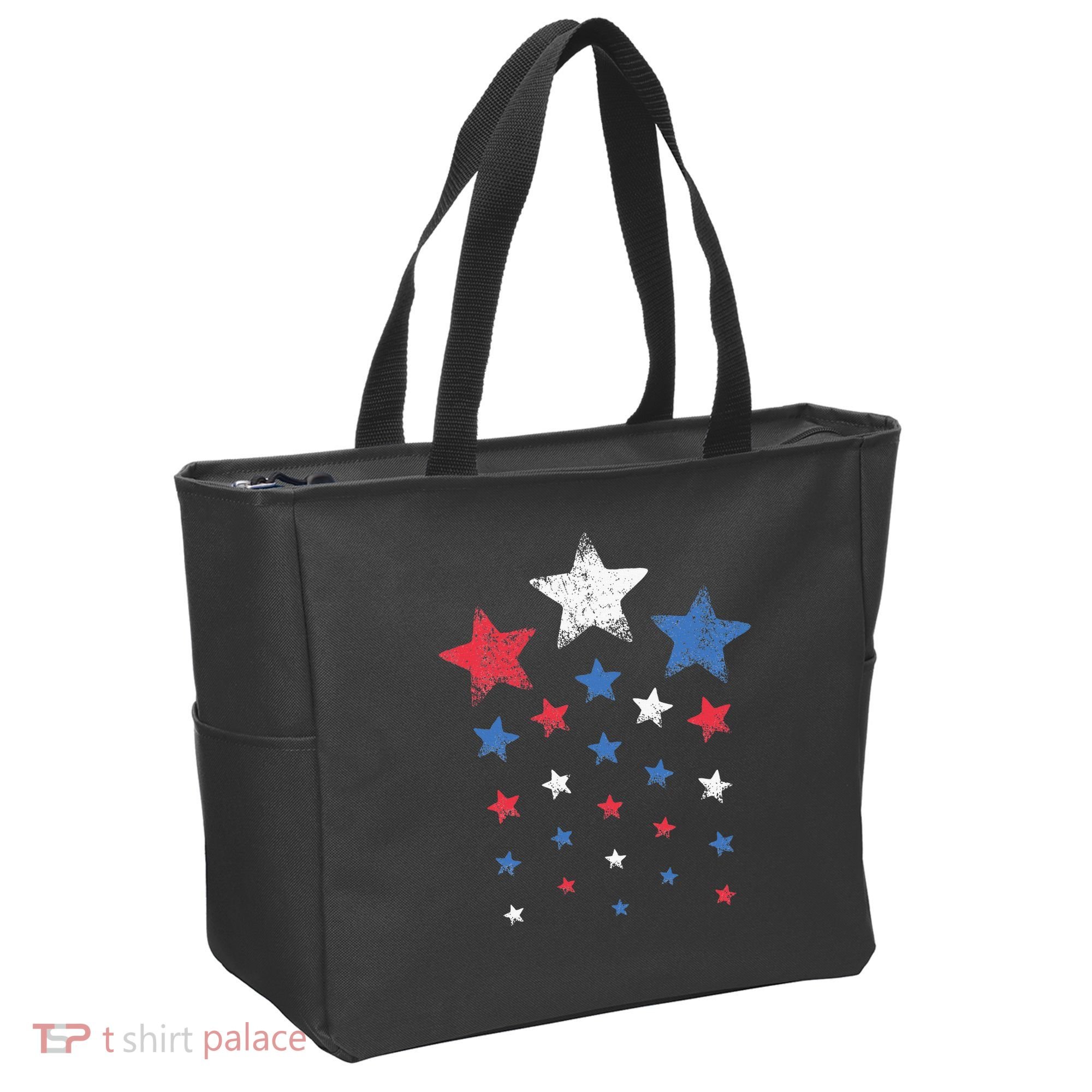 4th Of July Cute Red White Blue Stars Tote Bag