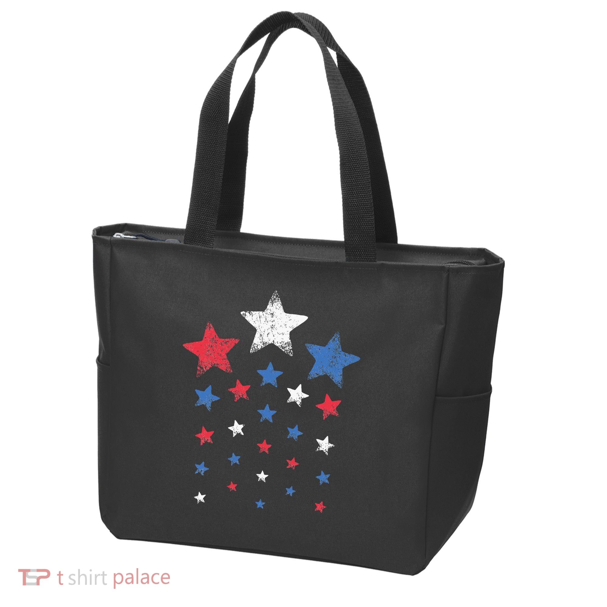 4th Of July Cute Red White Blue Stars Tote Bag