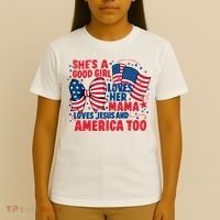 4th Of July Shes A Good Girl Loves Her Mama T-Shirt thumb 4