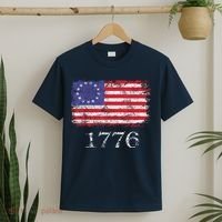 4th Of July American Flag Betsy Ross 1776 T-Shirt thumb 2