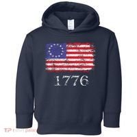 4th Of July American Flag Betsy Ross 1776 Toddler Hoodie thumb 0