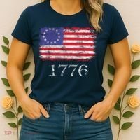 4th Of July American Flag Betsy Ross 1776 Women's T-Shirt thumb 2