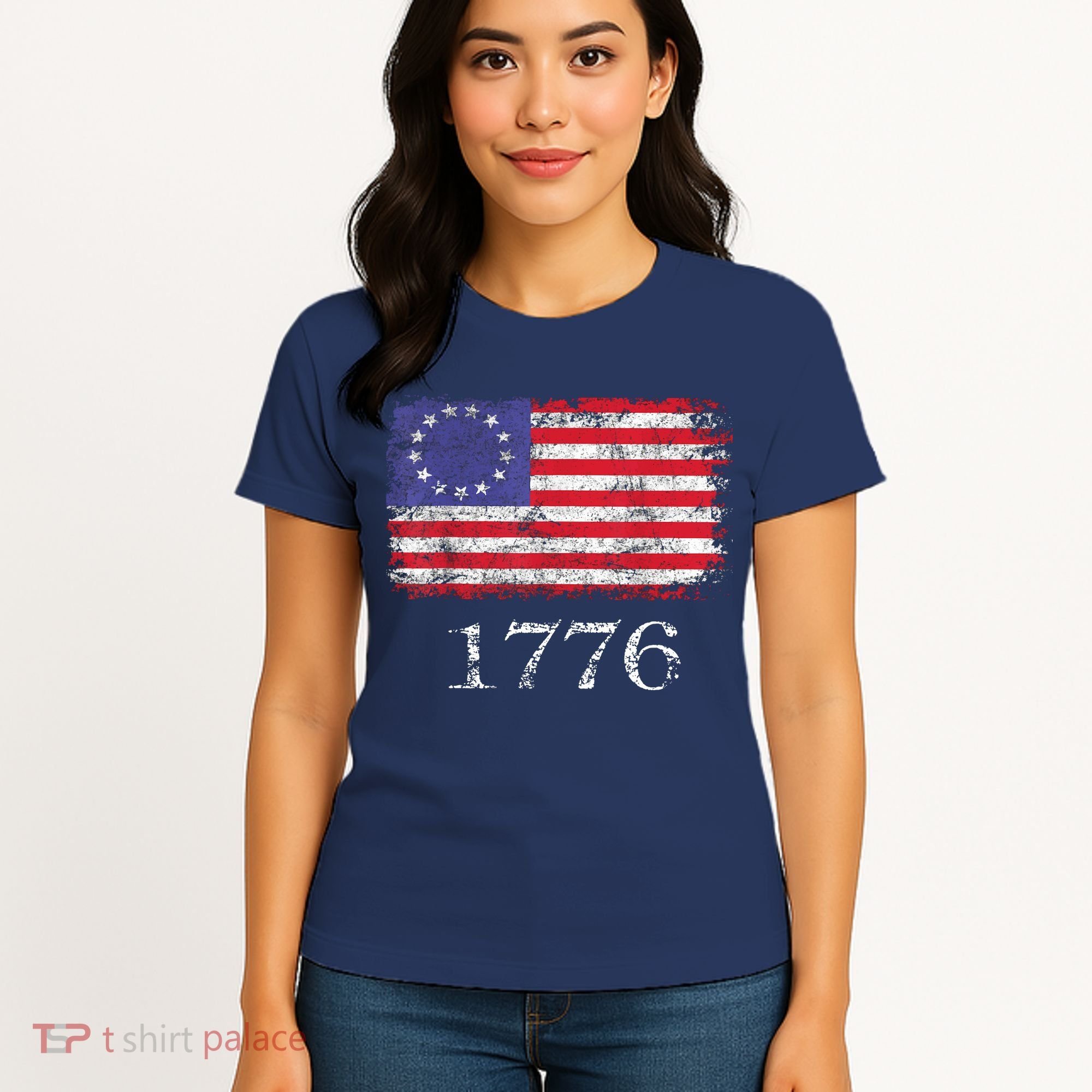 4th Of July American Flag Betsy Ross 1776 Women's T-Shirt