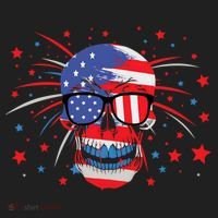 4th Of July Skull American Flag Gift Women's Sweatshirt thumb 2