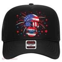 4th Of July Skull American Flag Gift Hat thumb 0