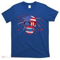 4th Of July Skull American Flag Gift T-Shirt thumb 0
