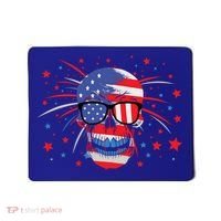 4th Of July Skull American Flag Gift Mousepad thumb 0