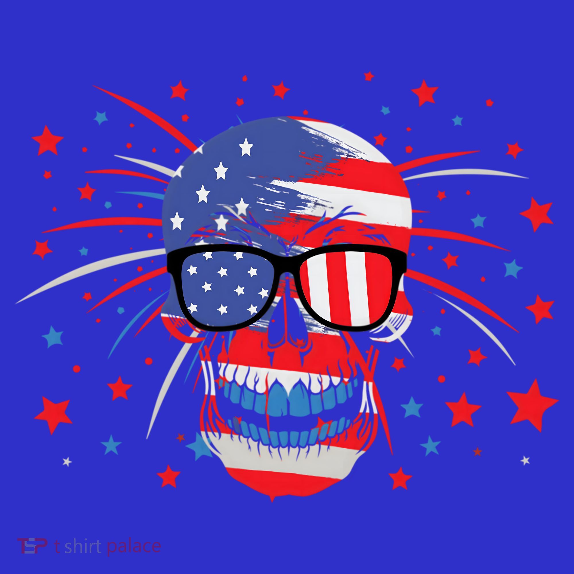 4th Of July Skull American Flag Gift Mousepad