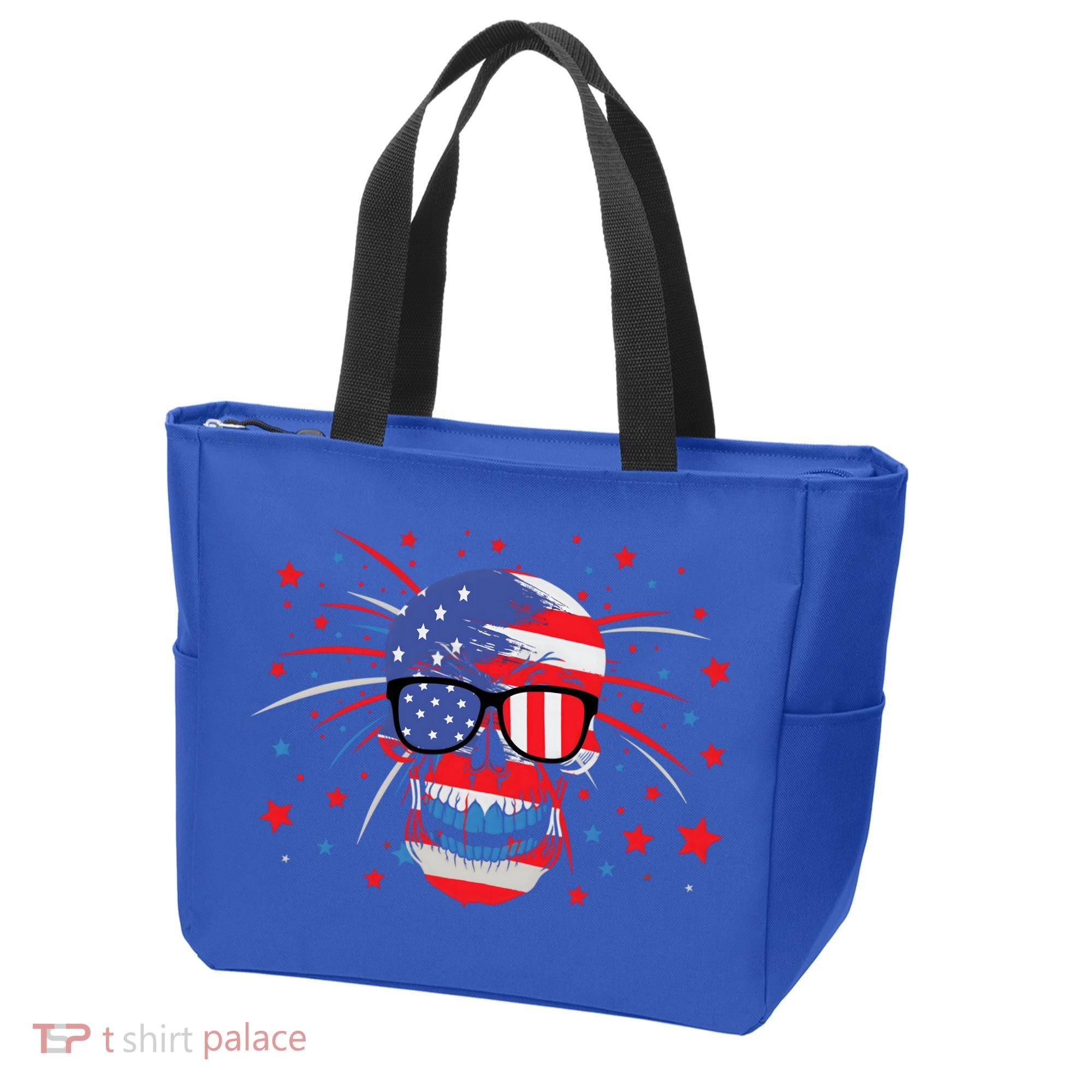 4th Of July Skull American Flag Gift Tote Bag