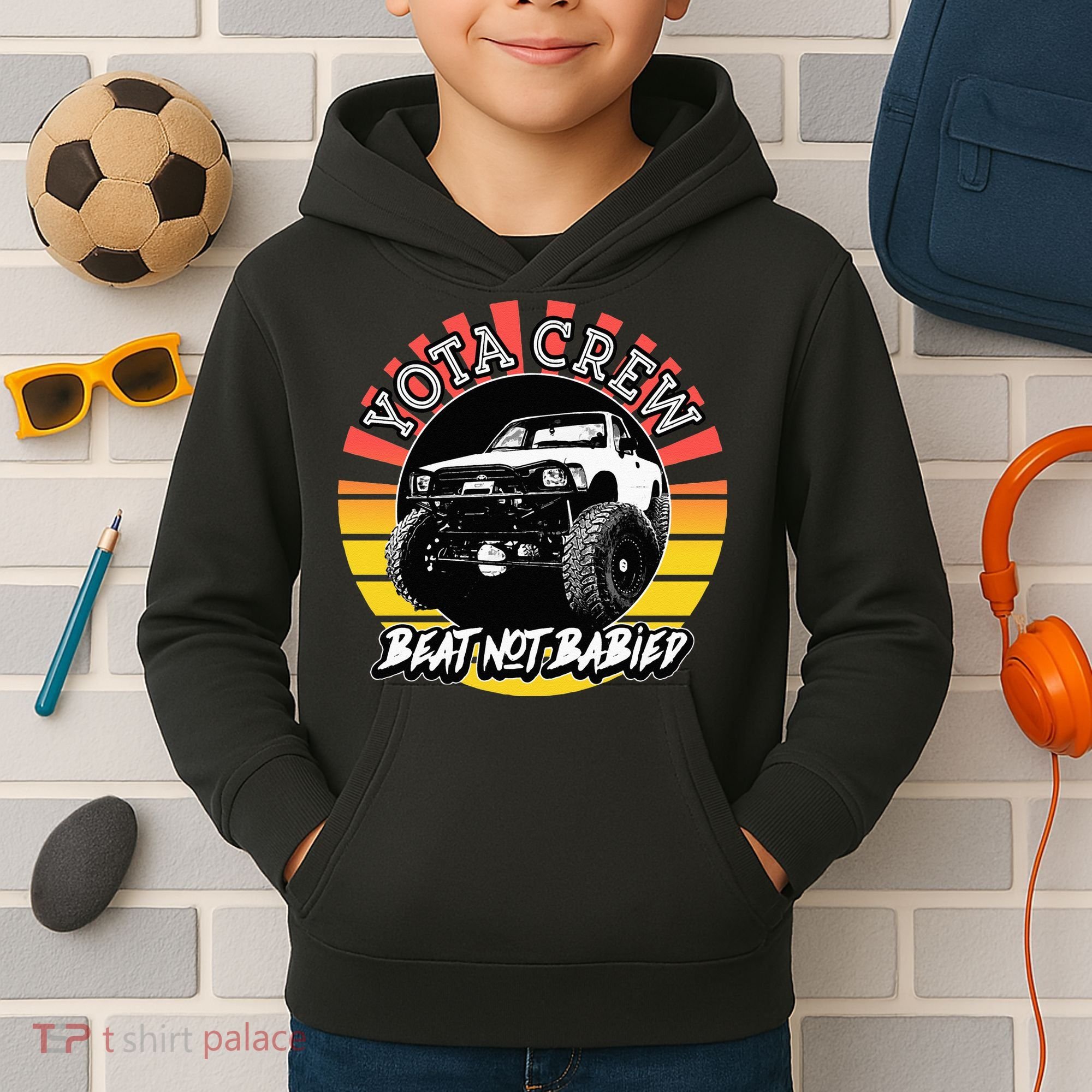 4X4 Off Road Rock Crawler Overland Mud Truck Kids Hoodie