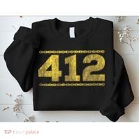 412 Pittsburgh Distressed Chain Yinzer City Retro Sweatshirt thumb 2