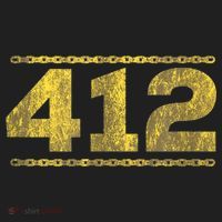 412 Pittsburgh Distressed Chain Yinzer City Retro Beanie thumb 2