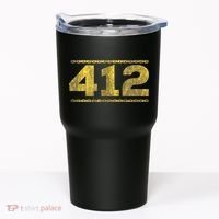 412 Pittsburgh Distressed Chain Yinzer City Retro Tumbler thumb 0