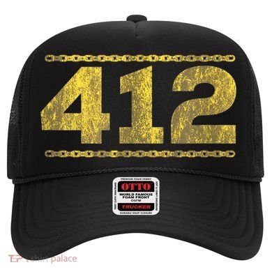 412 Pittsburgh Distressed Chain Yinzer City Retro Hat