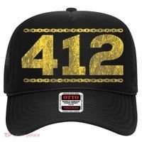 412 Pittsburgh Distressed Chain Yinzer City Retro Hat thumb 0