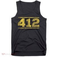 412 Pittsburgh Distressed Chain Yinzer City Retro Tank Top thumb 0