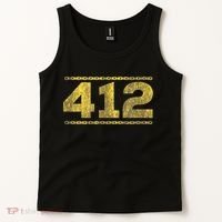 412 Pittsburgh Distressed Chain Yinzer City Retro Tank Top thumb 2