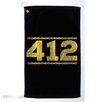 412 Pittsburgh Distressed Chain Yinzer City Retro Golf Towel thumb 0