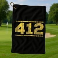412 Pittsburgh Distressed Chain Yinzer City Retro Golf Towel thumb 1