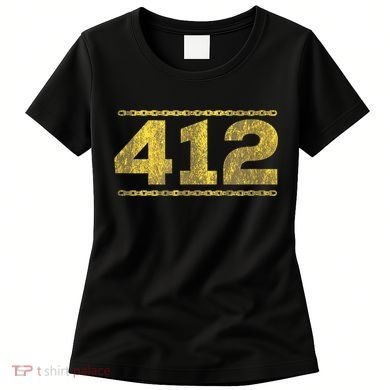412 Pittsburgh Distressed Chain Yinzer City Retro Women's T-Shirt