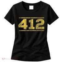 412 Pittsburgh Distressed Chain Yinzer City Retro Women's T-Shirt thumb 0
