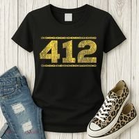 412 Pittsburgh Distressed Chain Yinzer City Retro Women's T-Shirt thumb 3