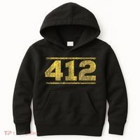 412 Pittsburgh Distressed Chain Yinzer City Retro Kids Hoodie thumb 0
