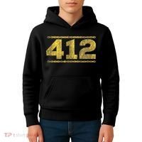 412 Pittsburgh Distressed Chain Yinzer City Retro Kids Hoodie thumb 4