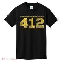 412 Pittsburgh Distressed Chain Yinzer City Retro Kids T-Shirt thumb 0