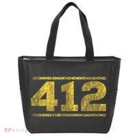 412 Pittsburgh Distressed Chain Yinzer City Retro Tote Bag thumb 0