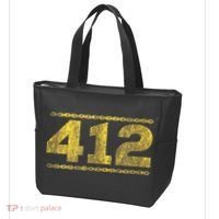 412 Pittsburgh Distressed Chain Yinzer City Retro Tote Bag thumb 3