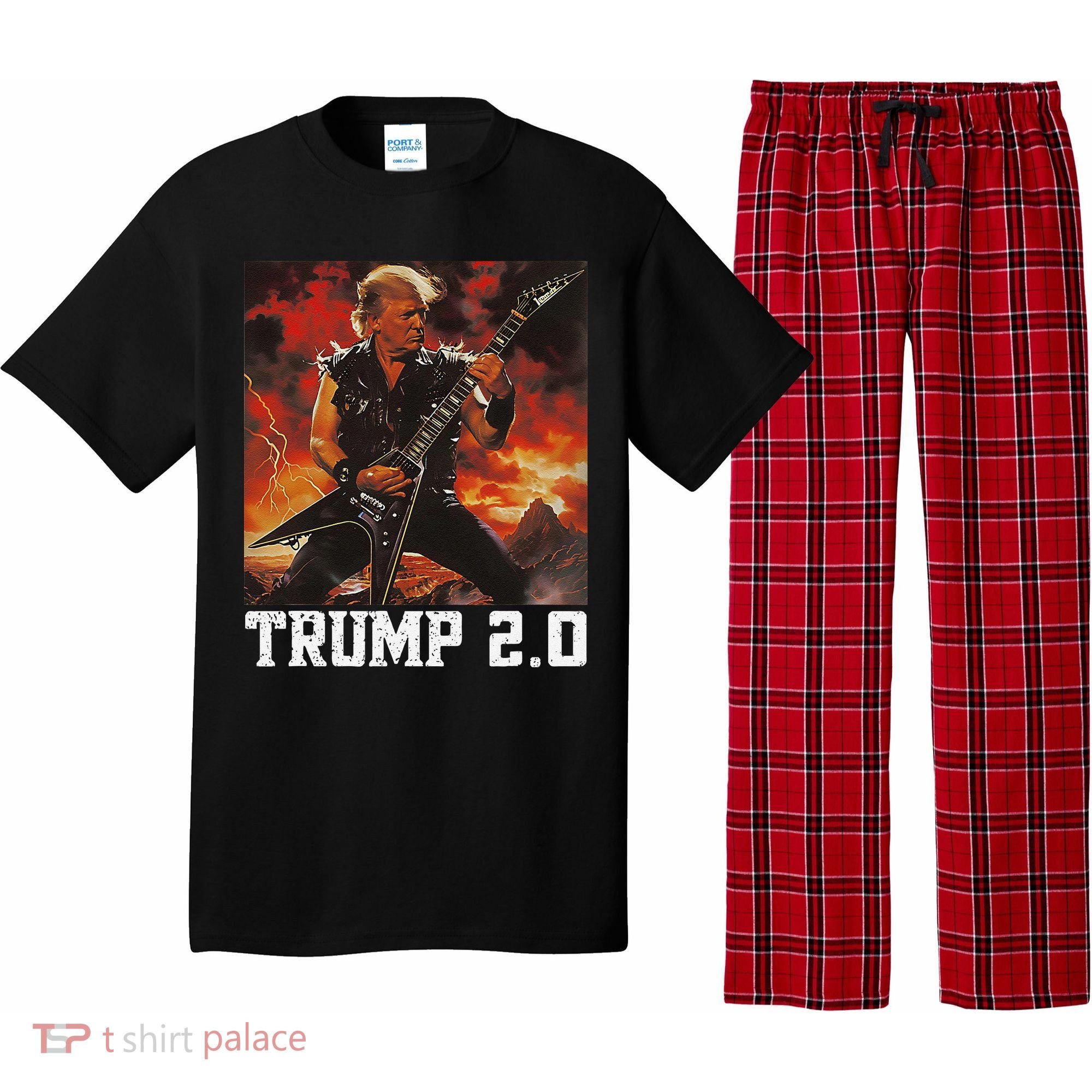 47 President Donald Metal Guitar Trump 2.0 Pajama Set