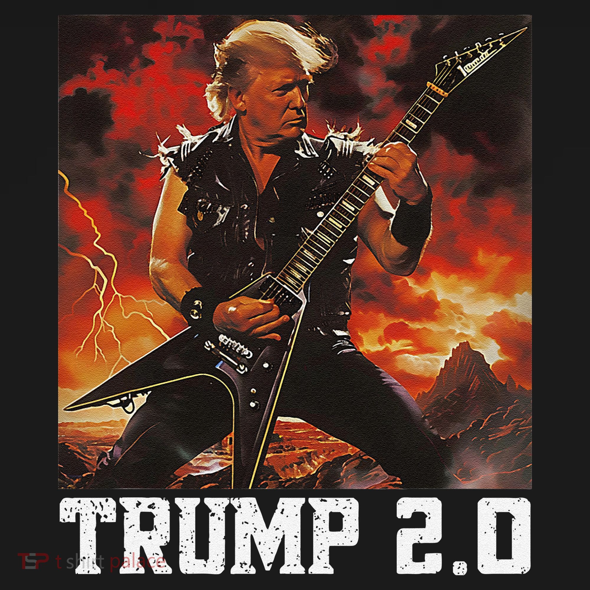 47 President Donald Metal Guitar Trump 2.0 Women's Hoodie