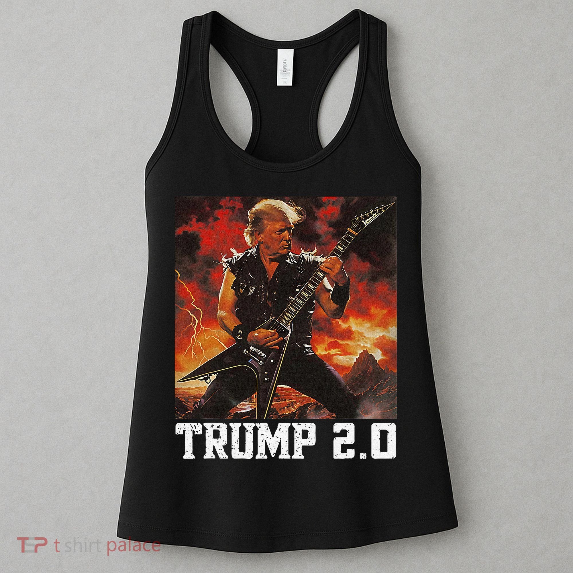 47 President Donald Metal Guitar Trump 2.0 Women's Tank Top