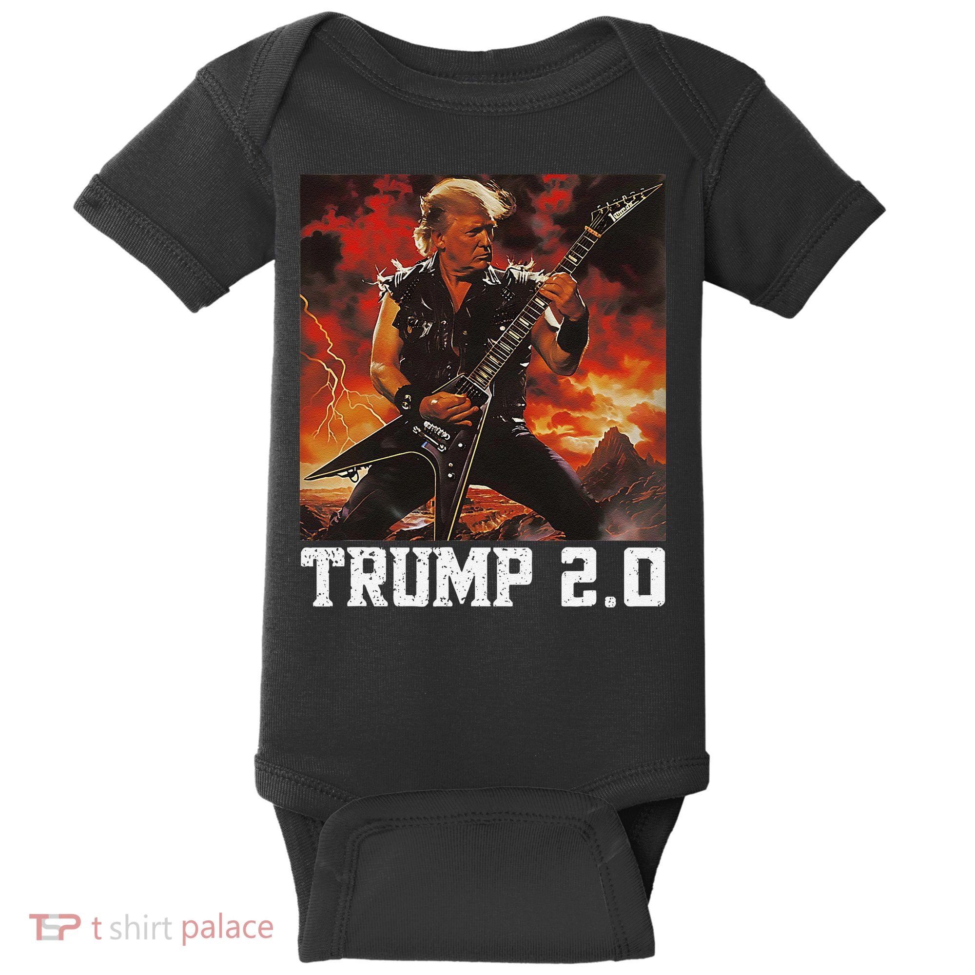 47 President Donald Metal Guitar Trump 2.0 Baby Bodysuit