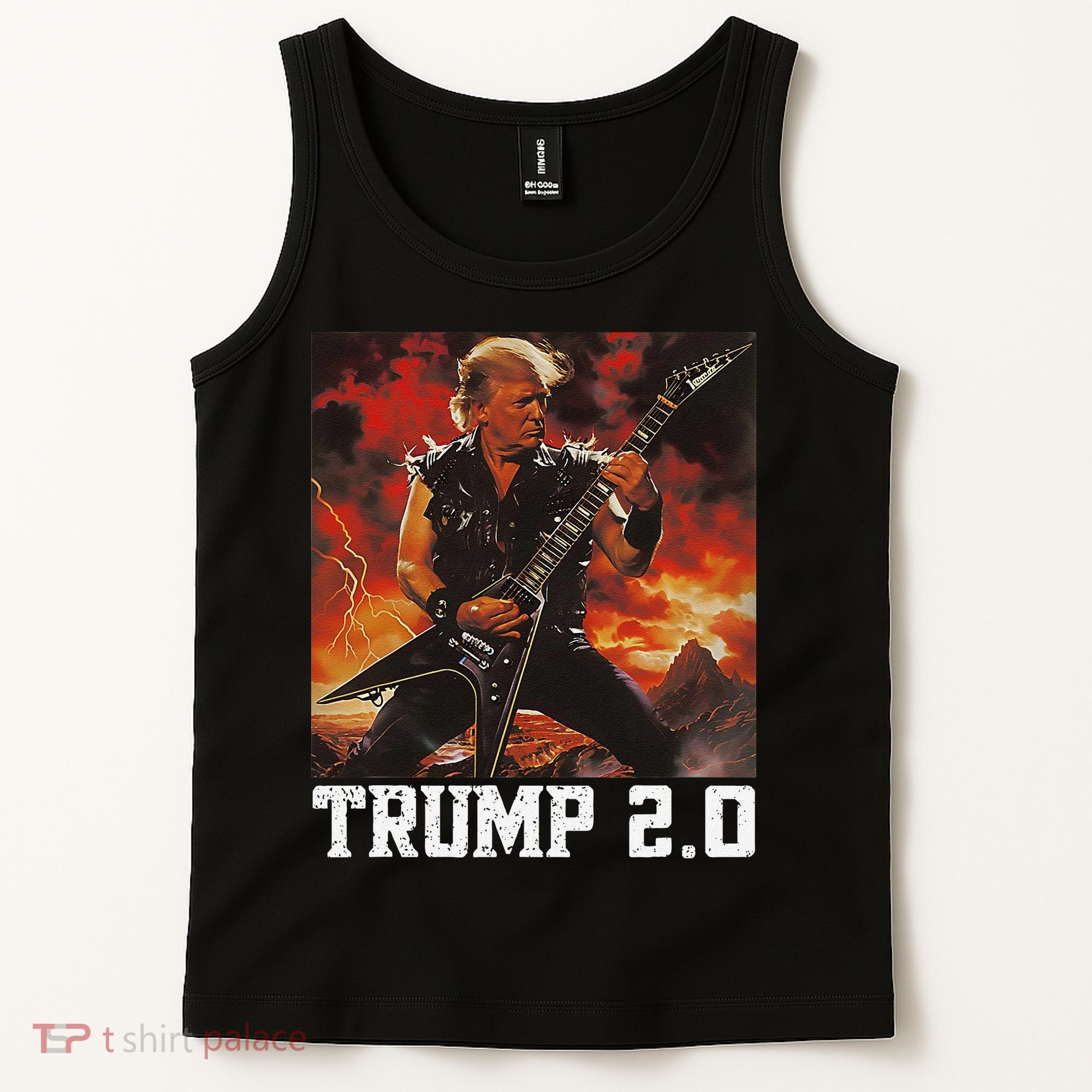 47 President Donald Metal Guitar Trump 2.0 Tank Top