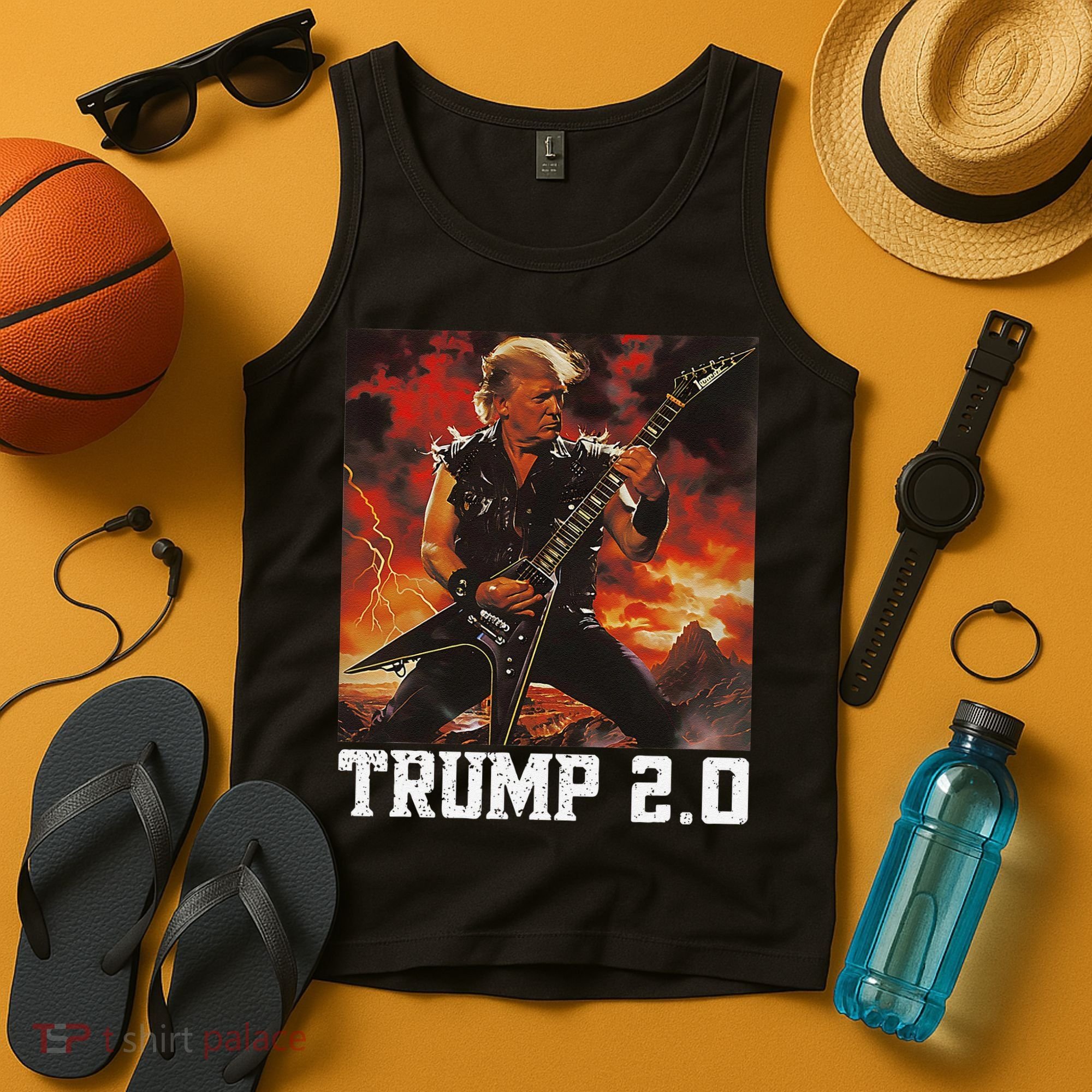 47 President Donald Metal Guitar Trump 2.0 Tank Top