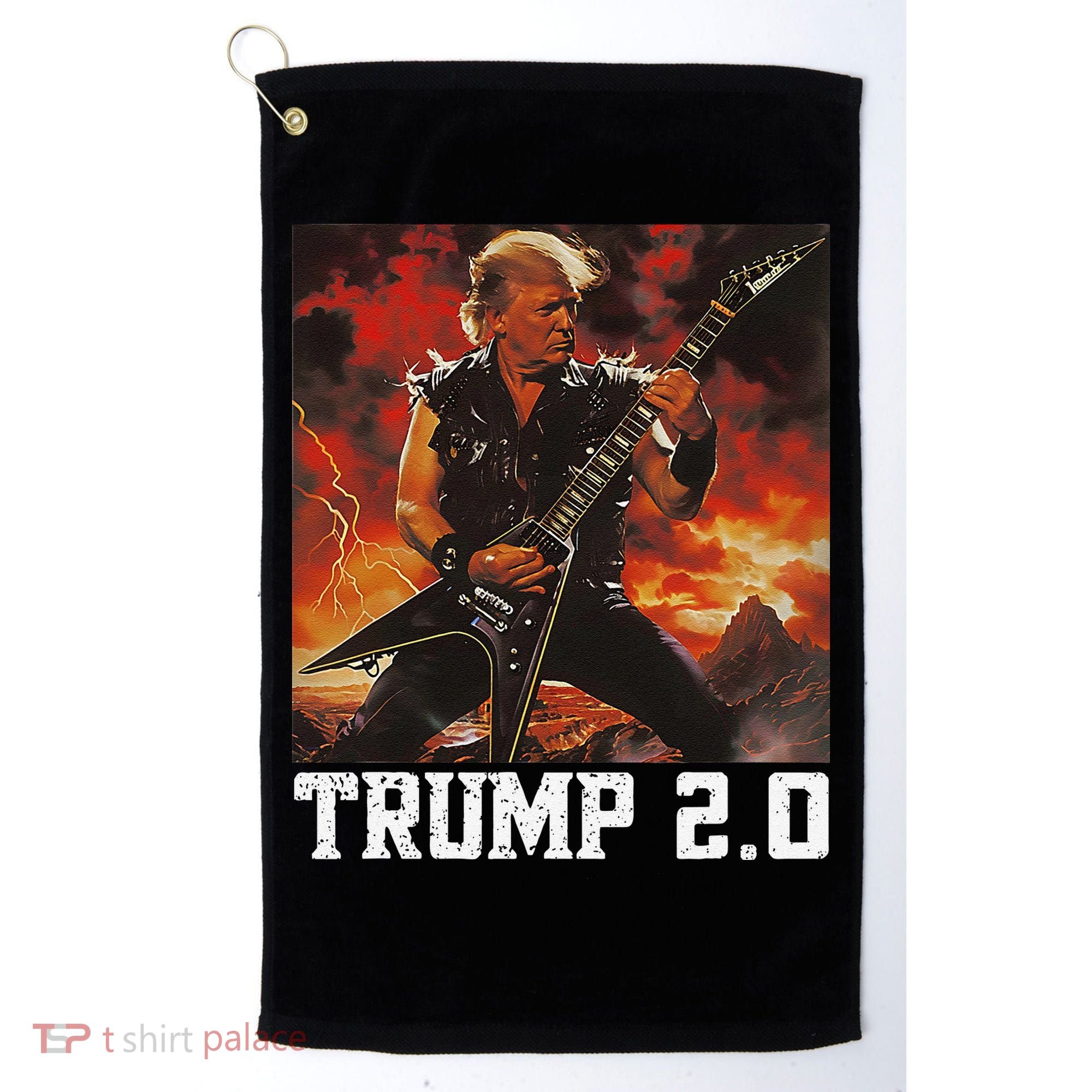 47 President Donald Metal Guitar Trump 2.0 Golf Towel