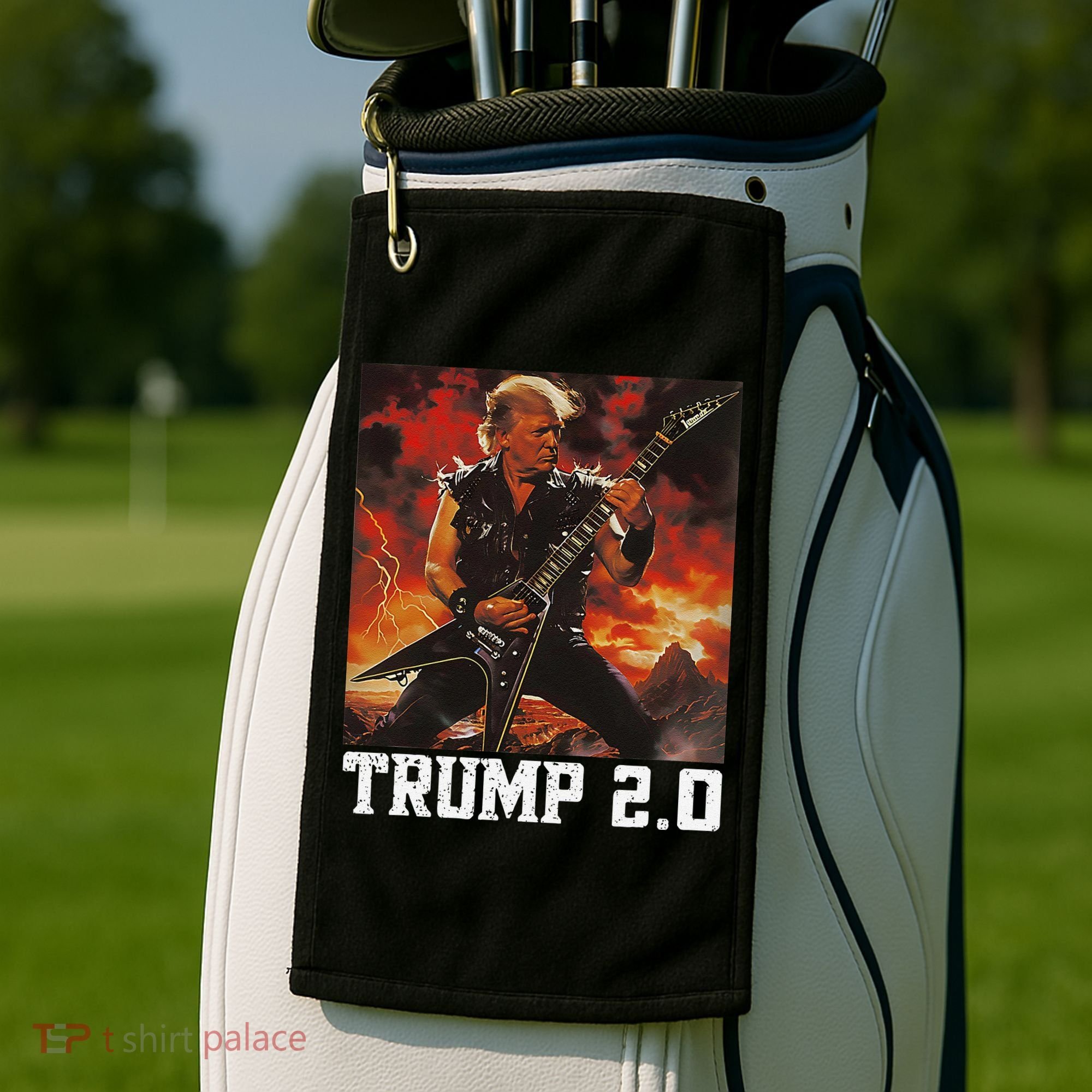 47 President Donald Metal Guitar Trump 2.0 Golf Towel