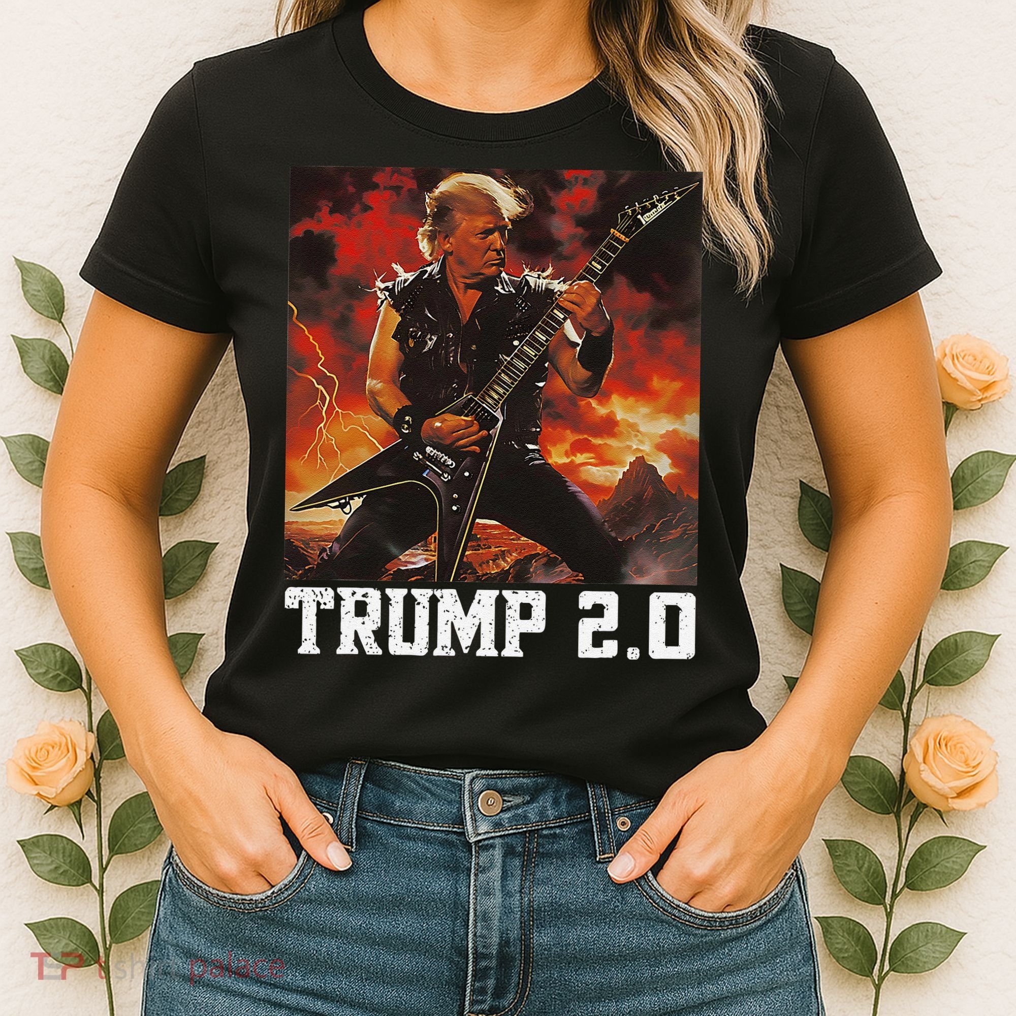 47 President Donald Metal Guitar Trump 2.0 Women's T-Shirt