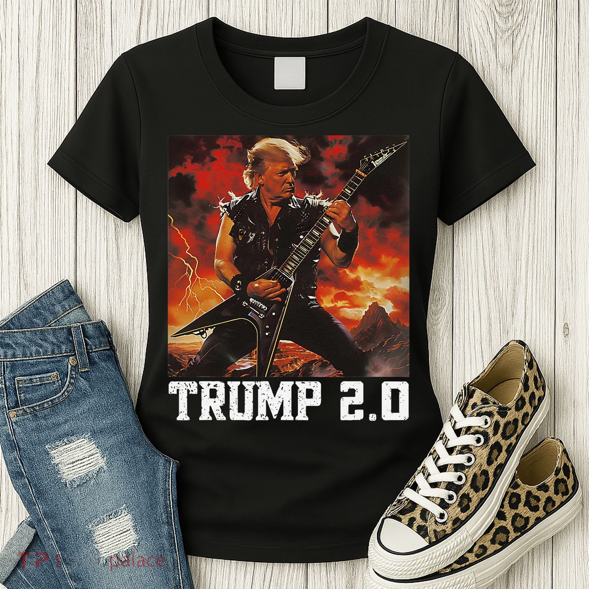 47 President Donald Metal Guitar Trump 2.0 Women's T-Shirt