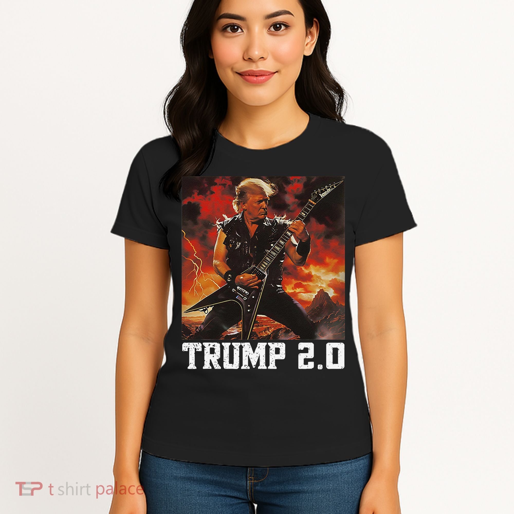 47 President Donald Metal Guitar Trump 2.0 Women's T-Shirt