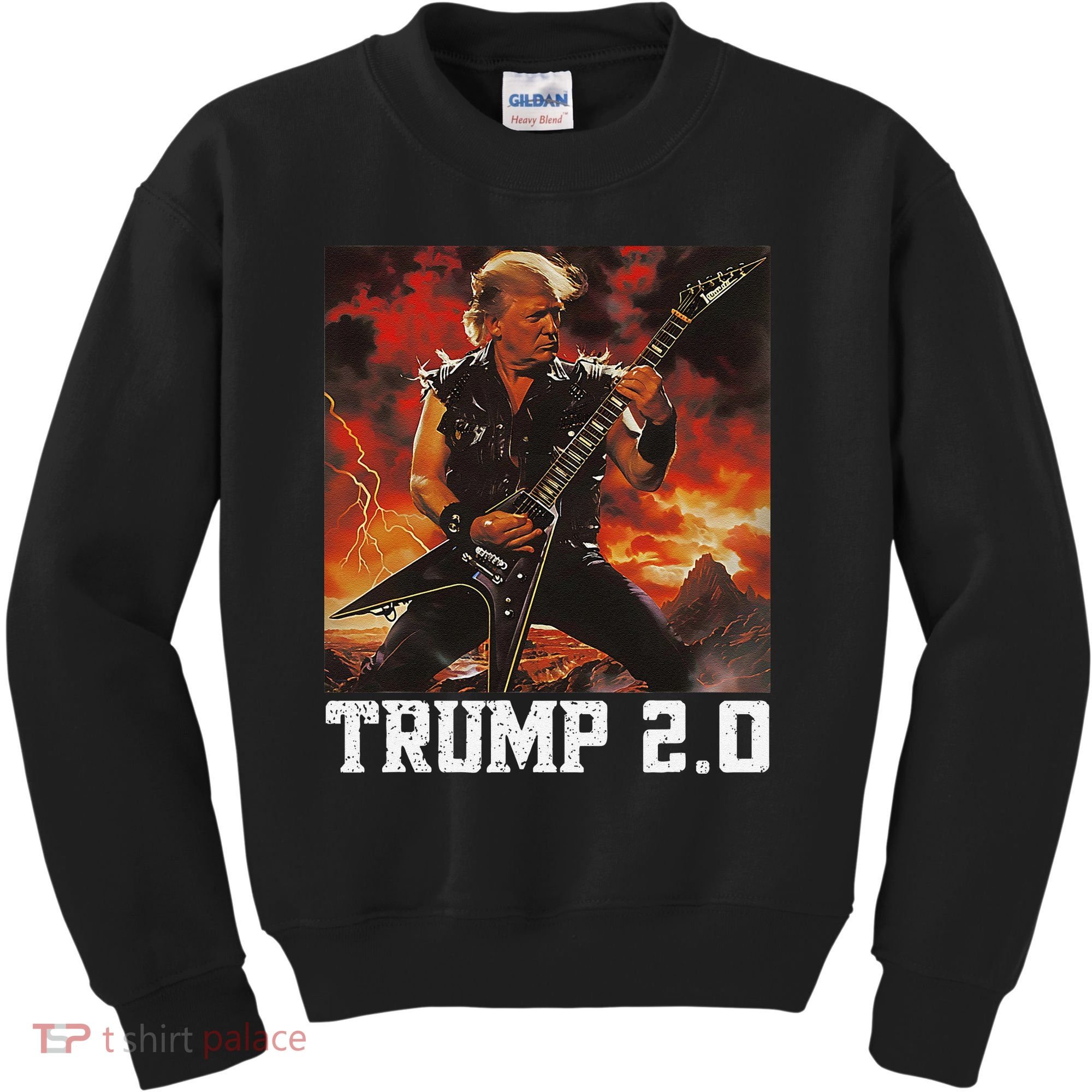 47 President Donald Metal Guitar Trump 2.0 Kids Sweatshirt