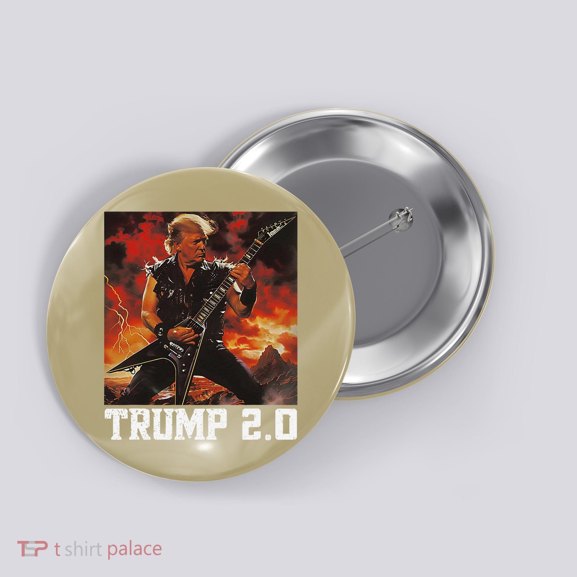 47 President Donald Metal Guitar Trump 2.0 Button