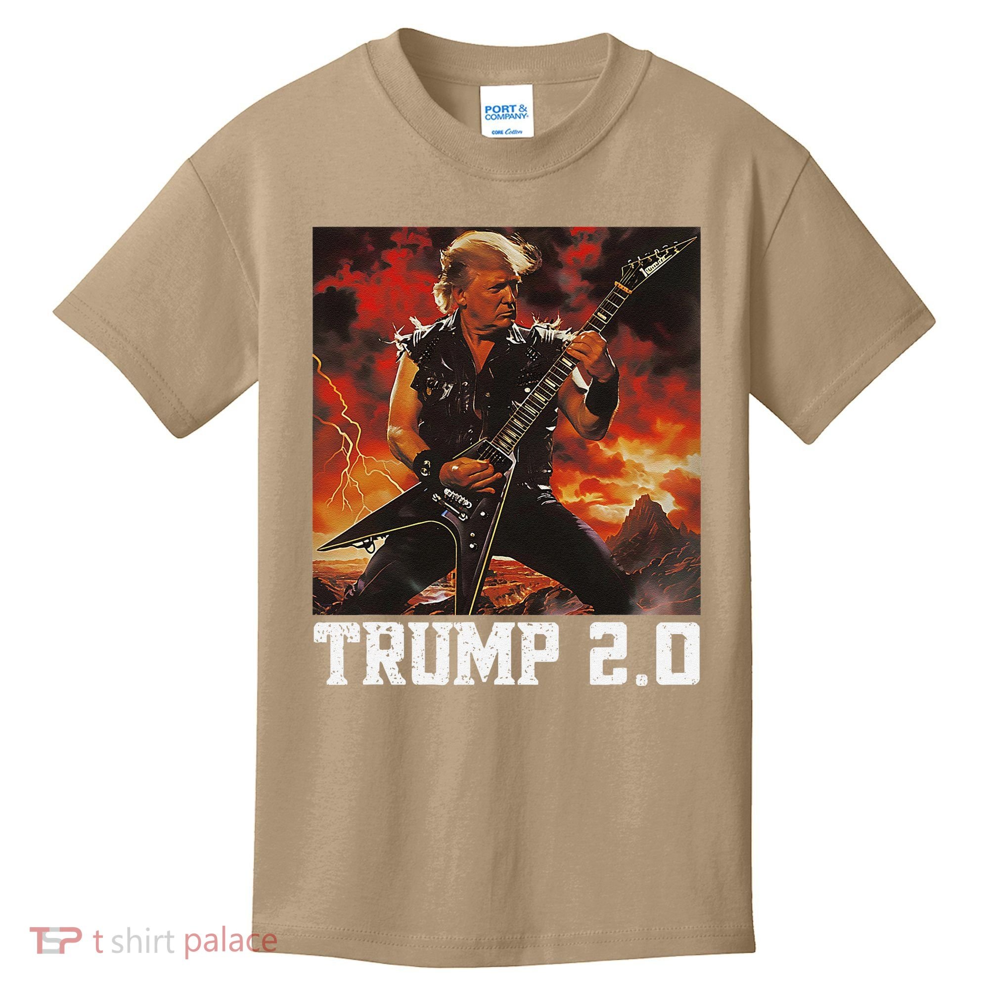 47 President Donald Metal Guitar Trump 2.0 Kids T-Shirt